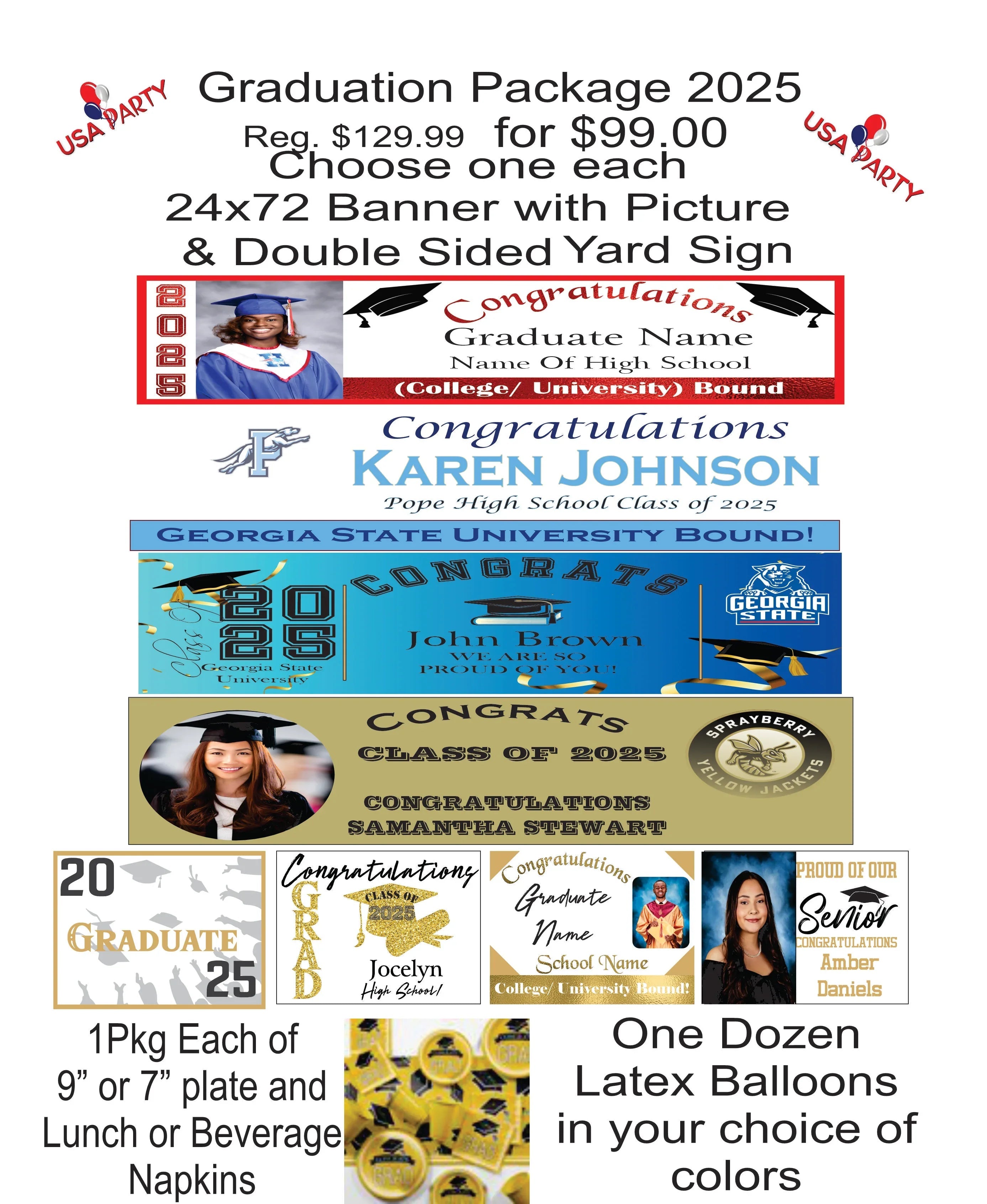 Custom Graduation Packages for any High School, College or University