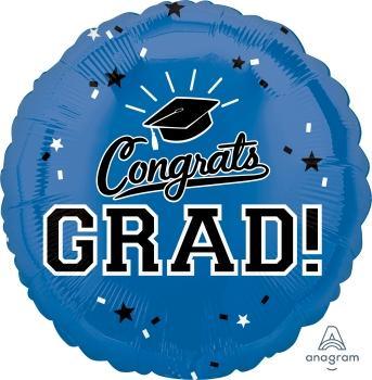 Blue Congrats Grad Balloon