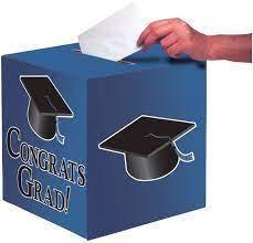 BLUE GRADUATION CARD BOX