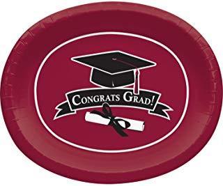 Congrats Grad 12-inch Oval Plates
