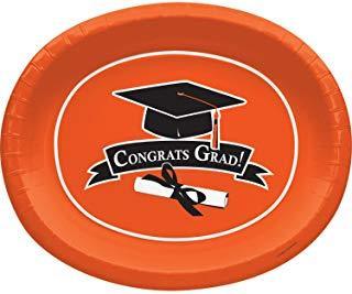 Congrats Grad 12-inch Oval Plates