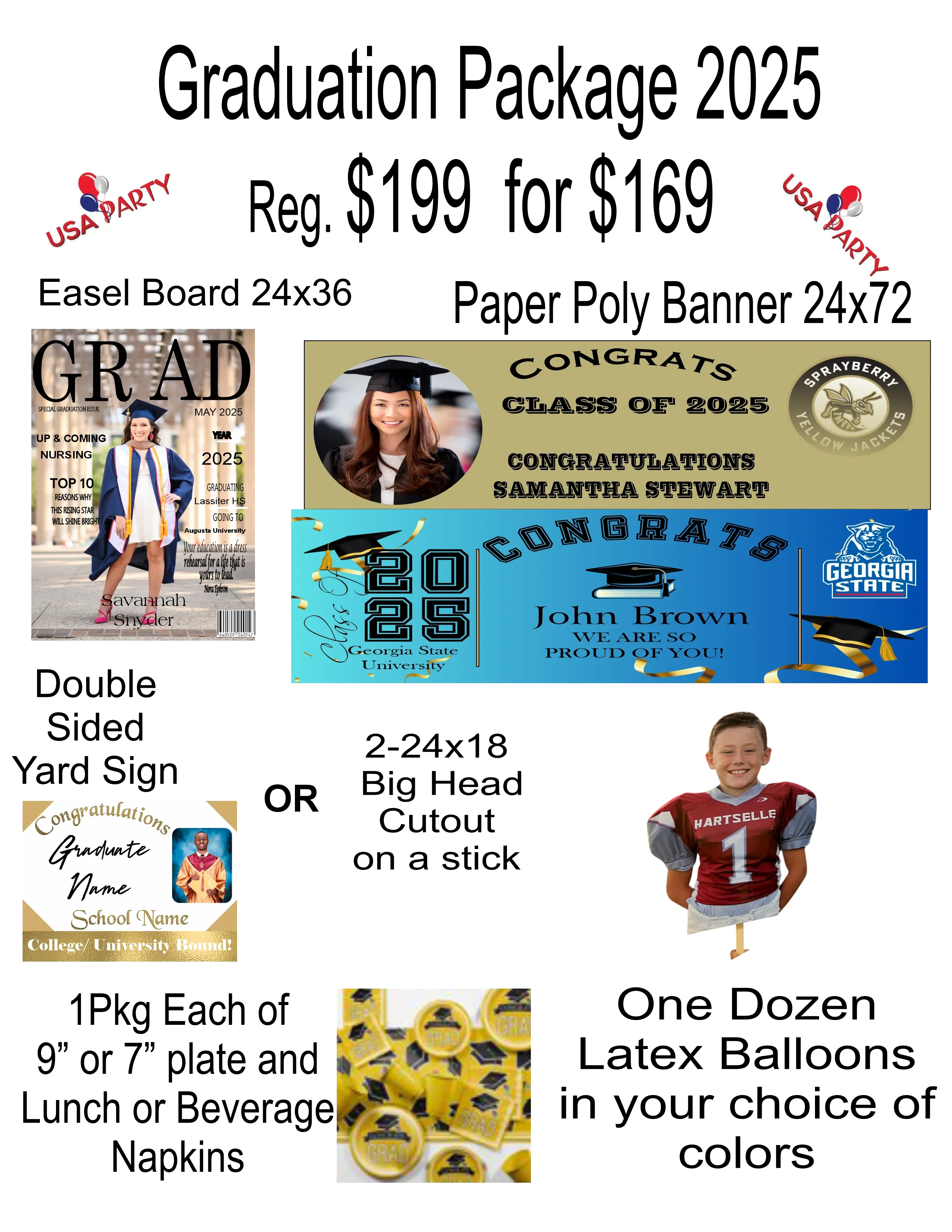 Custom Graduation Packages for any High School, College or University