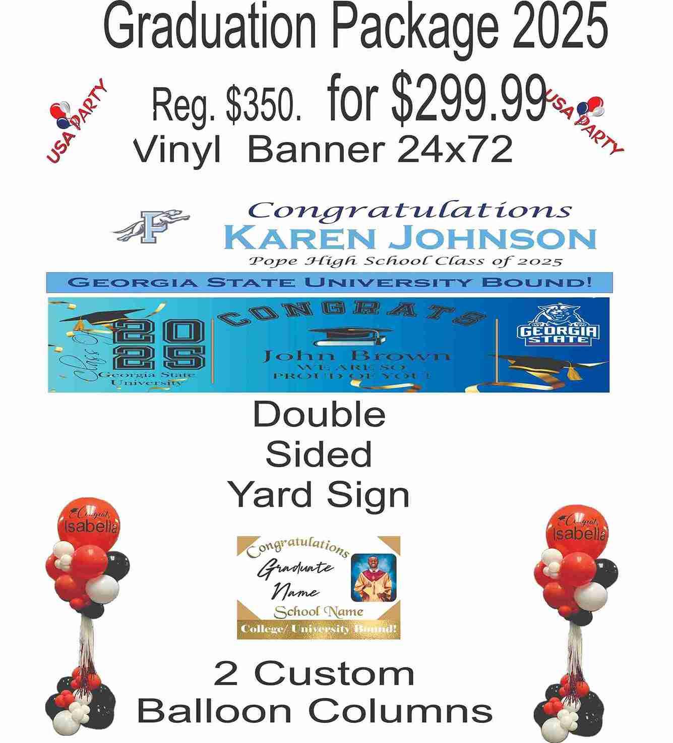 Custom Graduation Packages for any High School, College or University